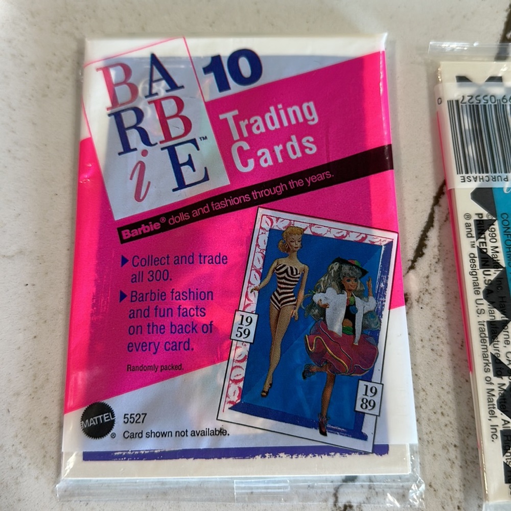 Vintage Barbie Trading Cards 4 Packs Unopened of 10 cards each.